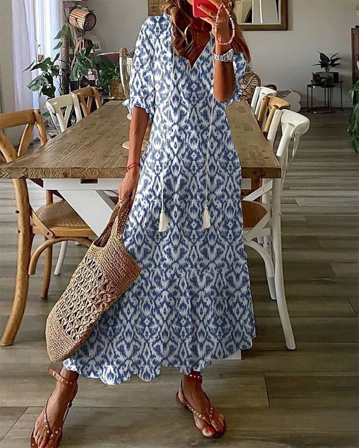 Dianna - Boho Mave Jurk