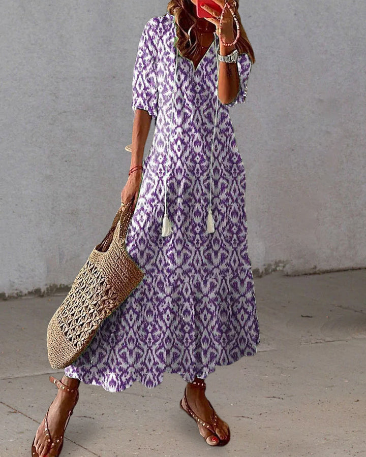 Dianna - Boho Mave Jurk