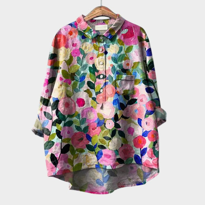 FLEUR™ | ELEGANTE BLOUSE MET BLOEMEN