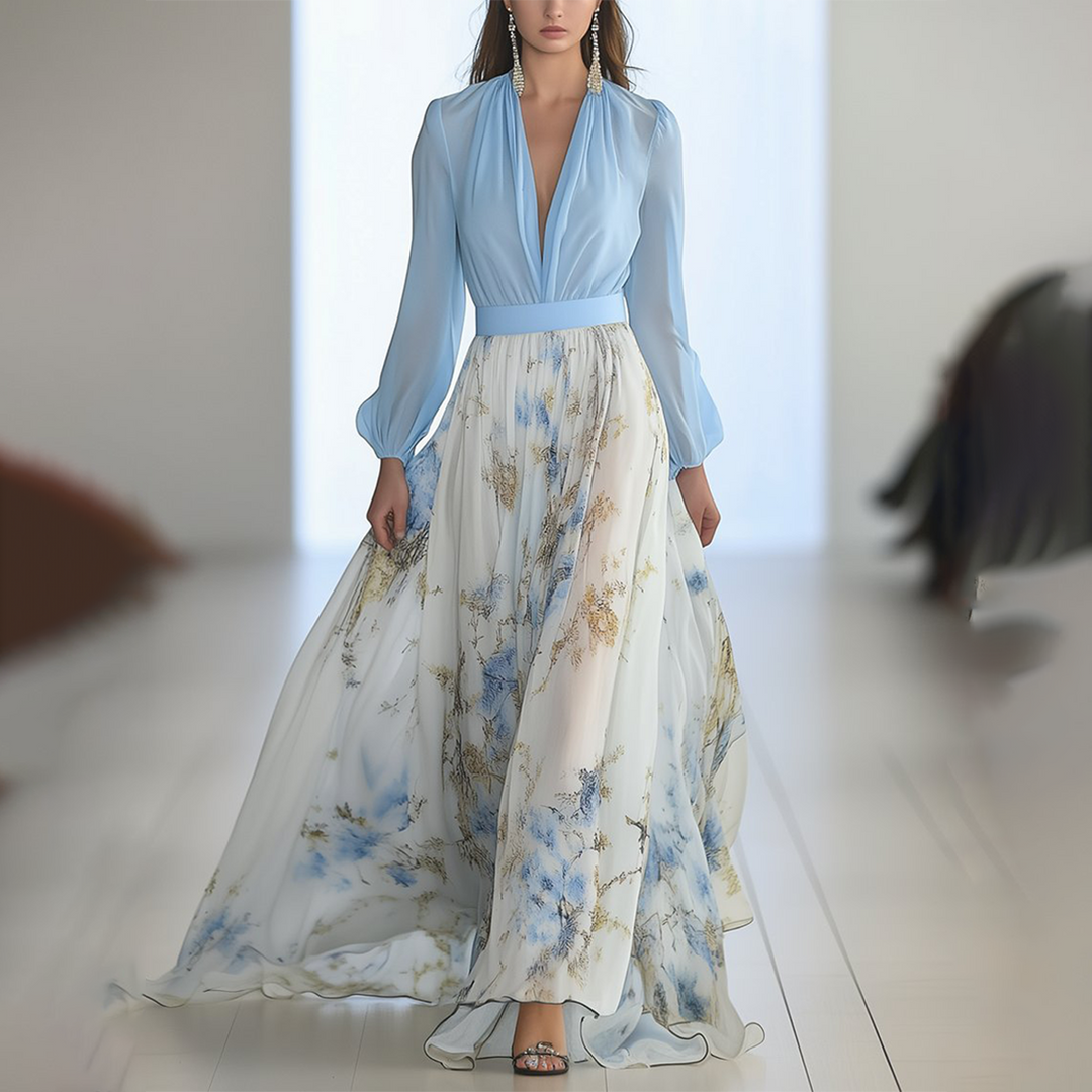 Fiorella | Robe Maxi Élégante avec Imprimé Floral