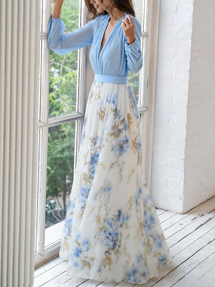 Fiorella | Robe Maxi Élégante avec Imprimé Floral