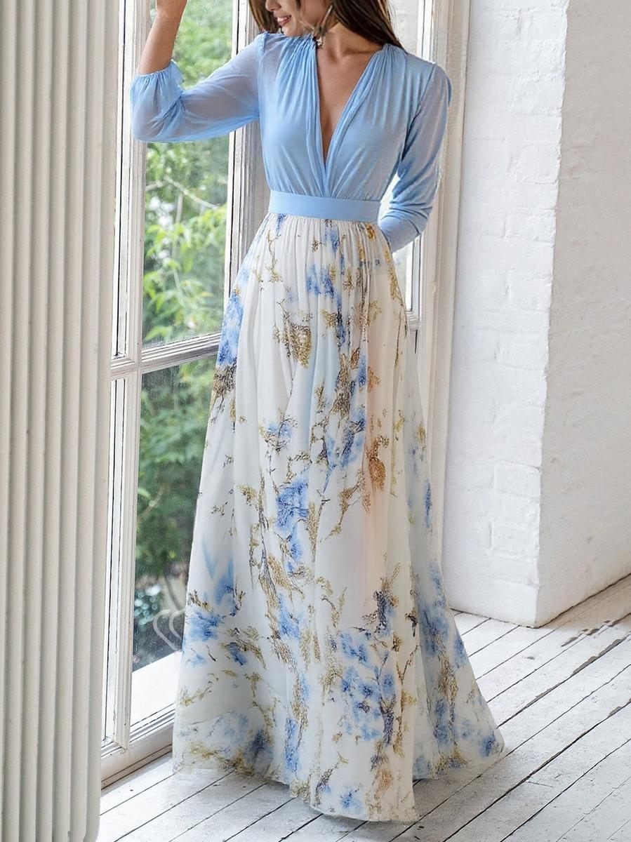 Fiorella | Robe Maxi Élégante avec Imprimé Floral