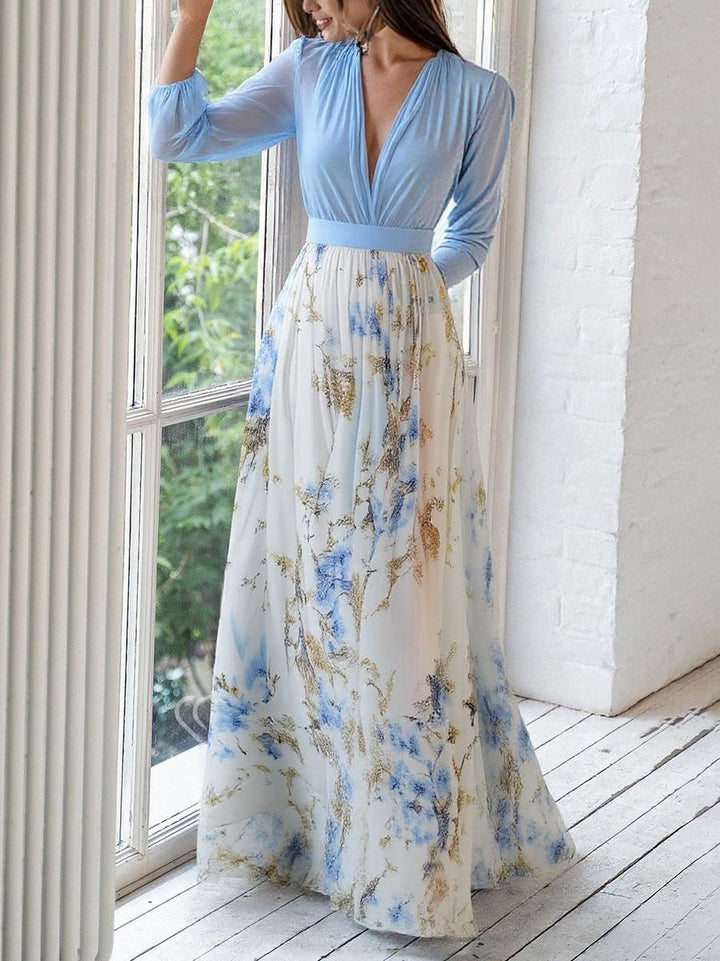 Fiorella | Robe Maxi Élégante avec Imprimé Floral