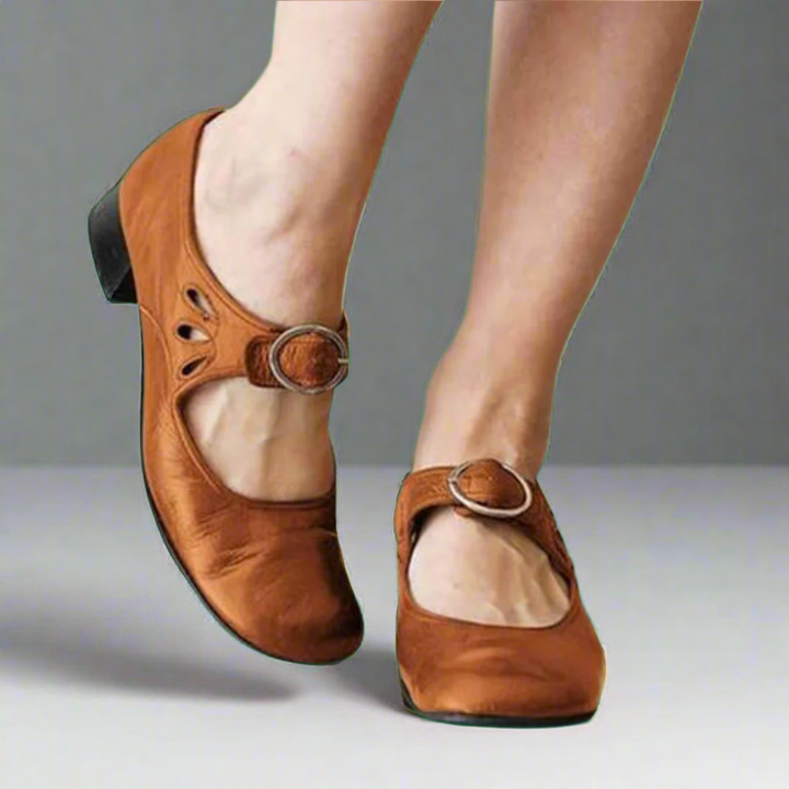 Denisa | Orthopedische Leren Sandalen met Comfortabele Wedgezool