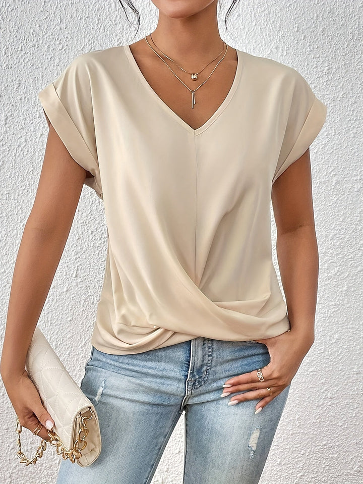 SANNE I LÄSSIG V-HALS T-SHIRT