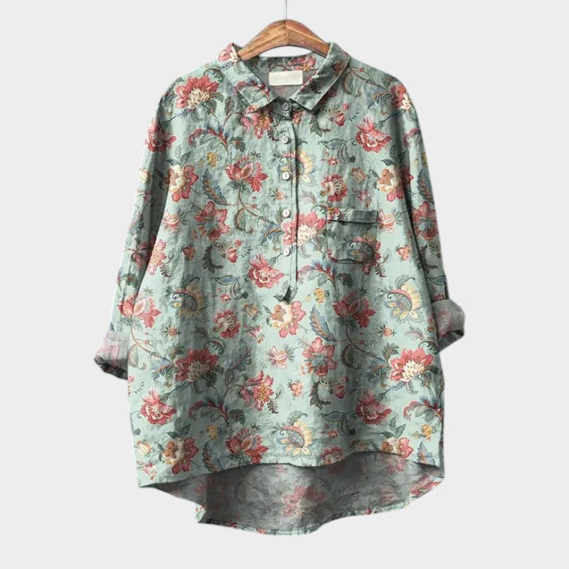 FLEUR™ | ELEGANTE BLOUSE MET BLOEMEN