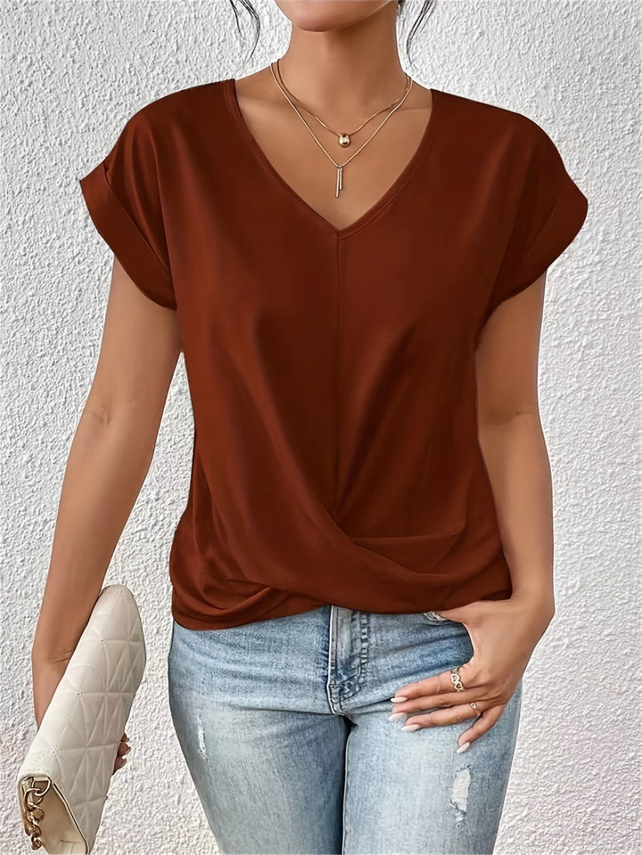 SANNE I LÄSSIG V-HALS T-SHIRT