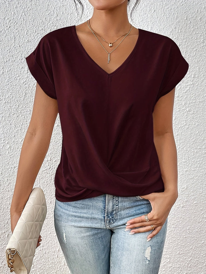 SANNE I LÄSSIG V-HALS T-SHIRT