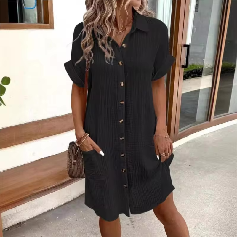 Fenna | Robe à Boutons Sans Effort