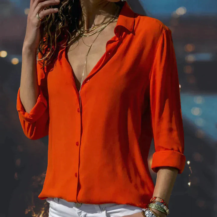 Klassiek Blouse met Knopenrij