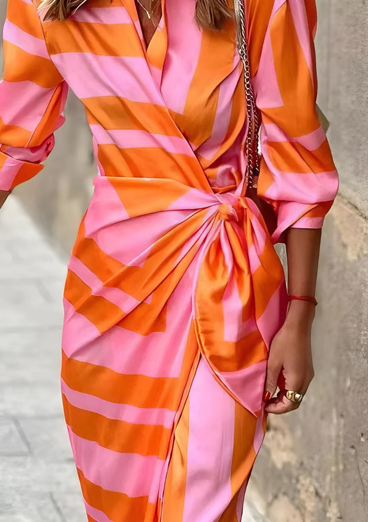 Christiana | Robe Croisée à Imprimé