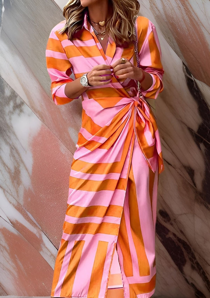Christiana | Robe Croisée à Imprimé