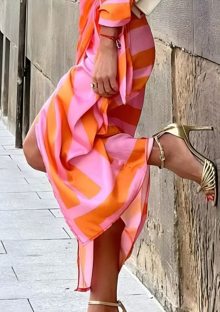 Christiana | Robe Croisée à Imprimé
