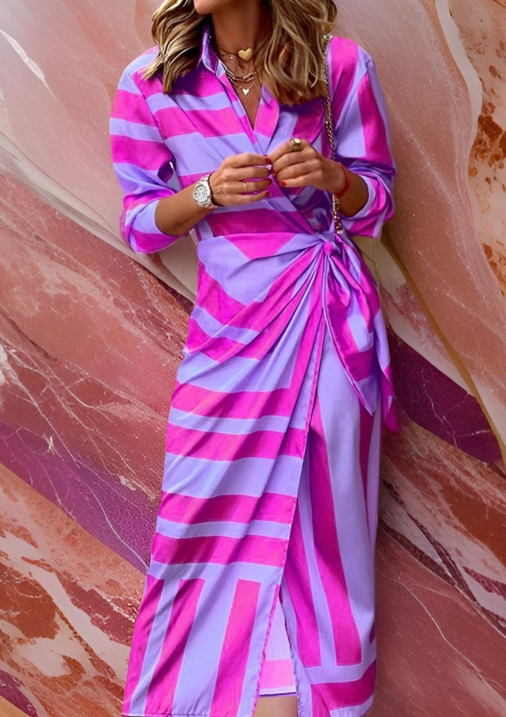 Christiana | Robe Croisée à Imprimé
