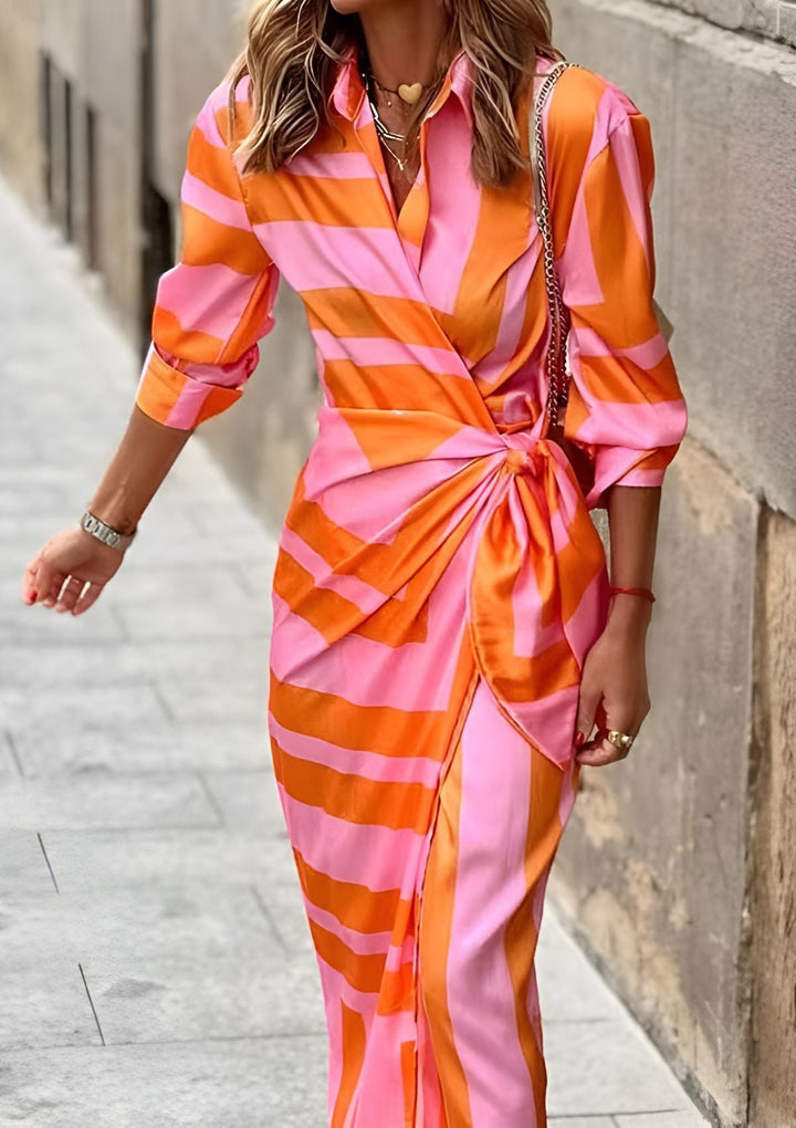 Christiana | Robe Croisée à Imprimé
