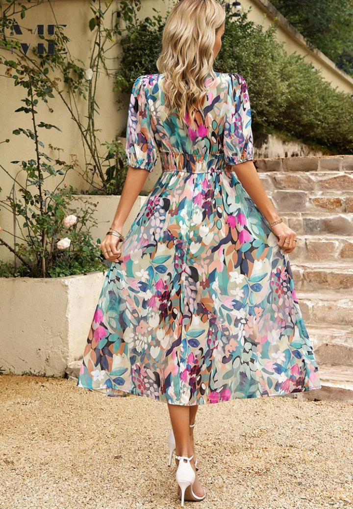 Danielle | Tijdloze Middellange Luxe Jurk (Bijna uitverkocht)