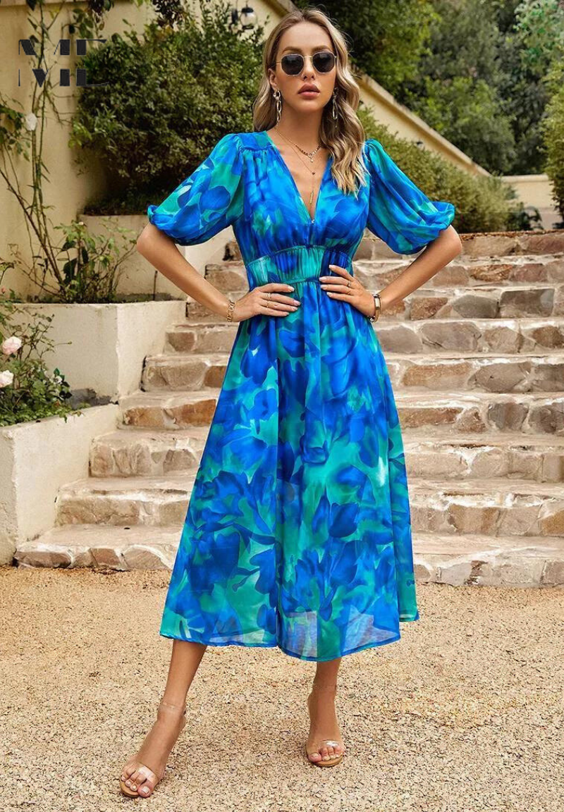 Danielle | Tijdloze Middellange Luxe Jurk (Bijna uitverkocht)