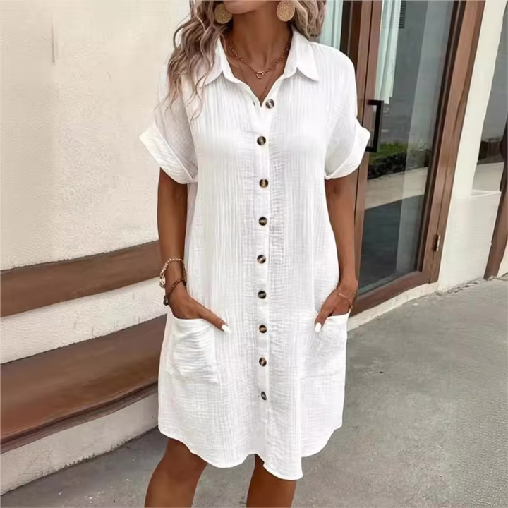 Fenna | Robe à Boutons Sans Effort