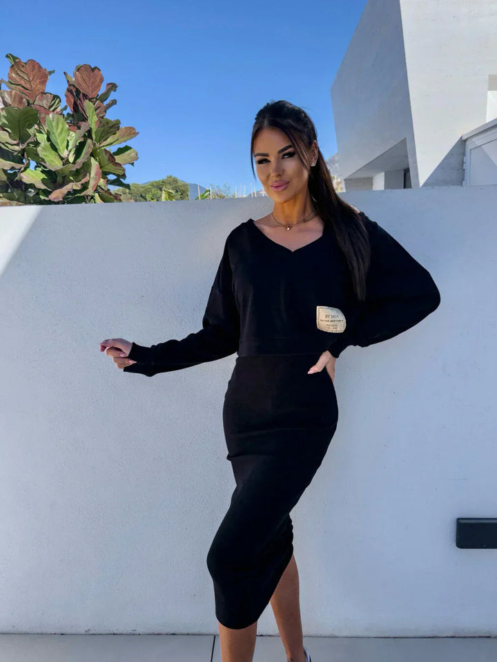 Laurine – Casual Ensemble Jurk & Sweatshirt