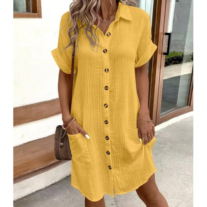 Fenna | Robe à Boutons Sans Effort